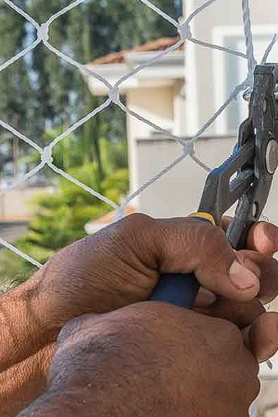 Instalação de rede de segurança